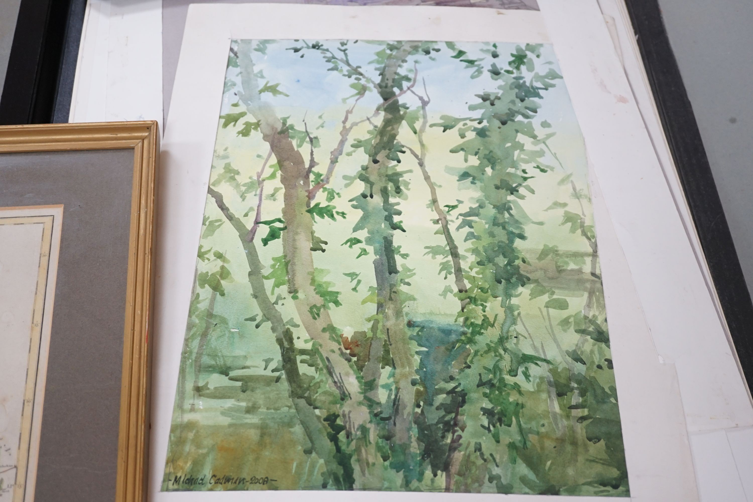 Michael Cadman (1920-2012), a folio of assorted watercolours, mostly France, many signed and dated, largest 42 x 60cm